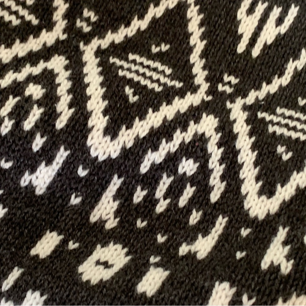 🏷️ Old Navy Border Stitch Geometric Open Front Cozy Cardigan S - Picture 6 of 10